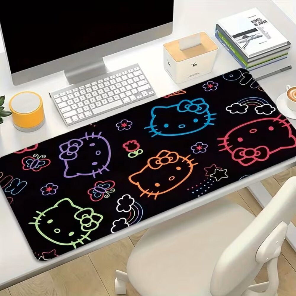 Rainbow Hello Kitty Extra Large Mouse Pad